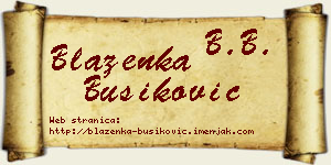 Blaženka Bušiković vizit kartica